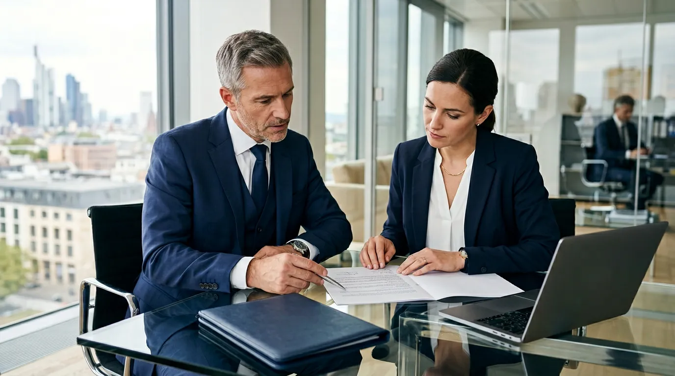 Professionnels en réunion examinant contrats et garanties RC entreprise, RMA Assurance Al Boughaz Tanger