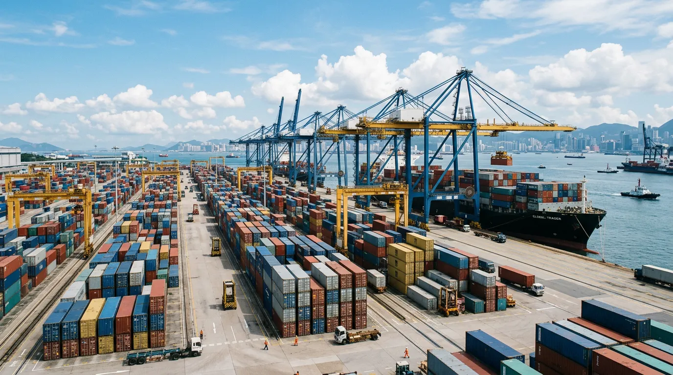 Porte-conteneurs et terminal portuaire, cargaison maritime